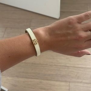 Cream and gold Tory Burch bracelet